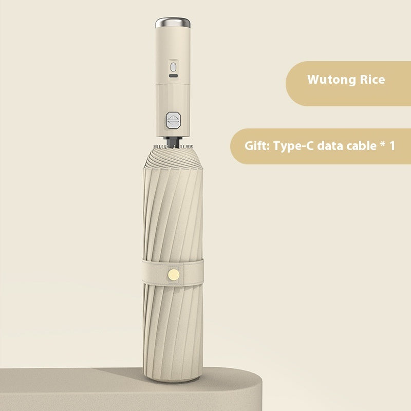 Automatic Folding Umbrella With Fan