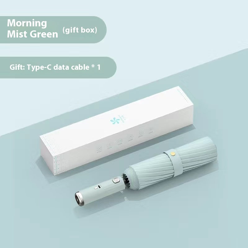 Automatic Folding Umbrella With Fan