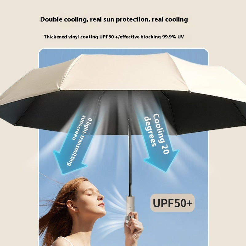 Automatic Folding Umbrella With Fan