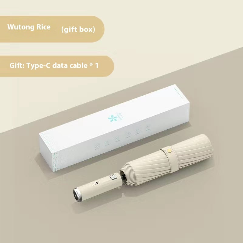 Automatic Folding Umbrella With Fan