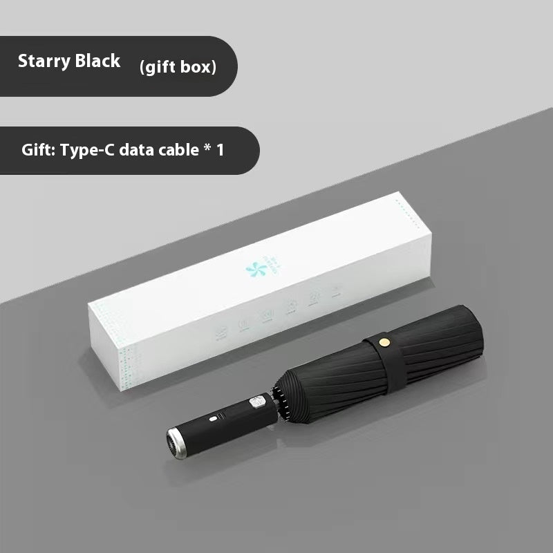 Automatic Folding Umbrella With Fan