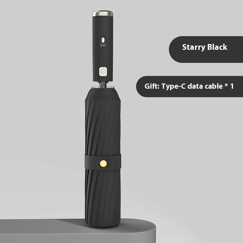Automatic Folding Umbrella With Fan